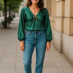 Rachel Zoe Green Blouse
